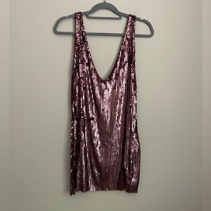 Free People Sequin Mini Dress in Shimmering Purple